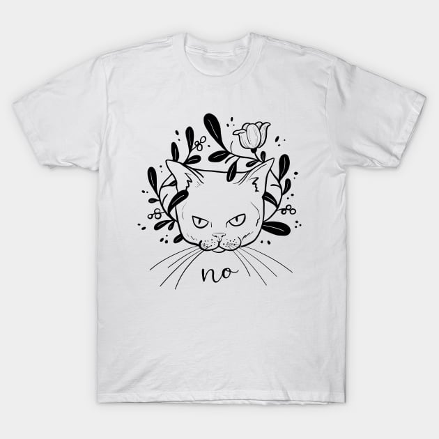 Grumpy Kitty T-Shirt by Ellen Wilberg